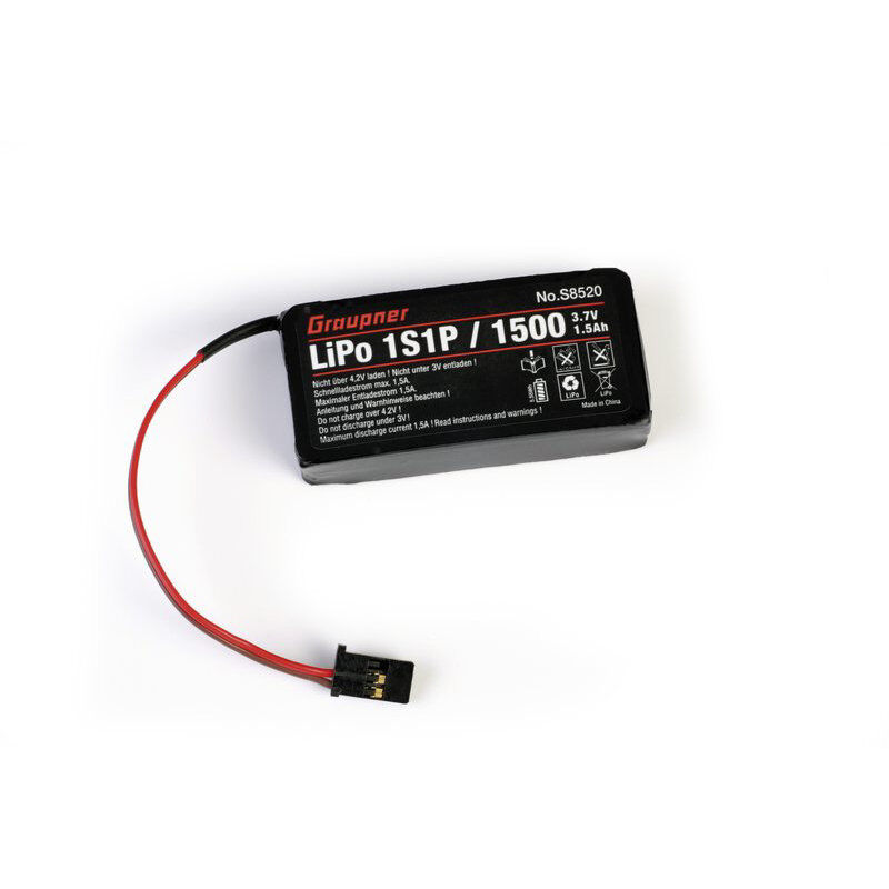 Graupner - Senderakku LiPo 1S/1500 3,7V für mz-12 P (S8520)