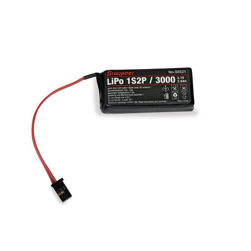 Graupner - Senderakku LiPo 1S2P/3000 3,7V für mz-12 (S8521)