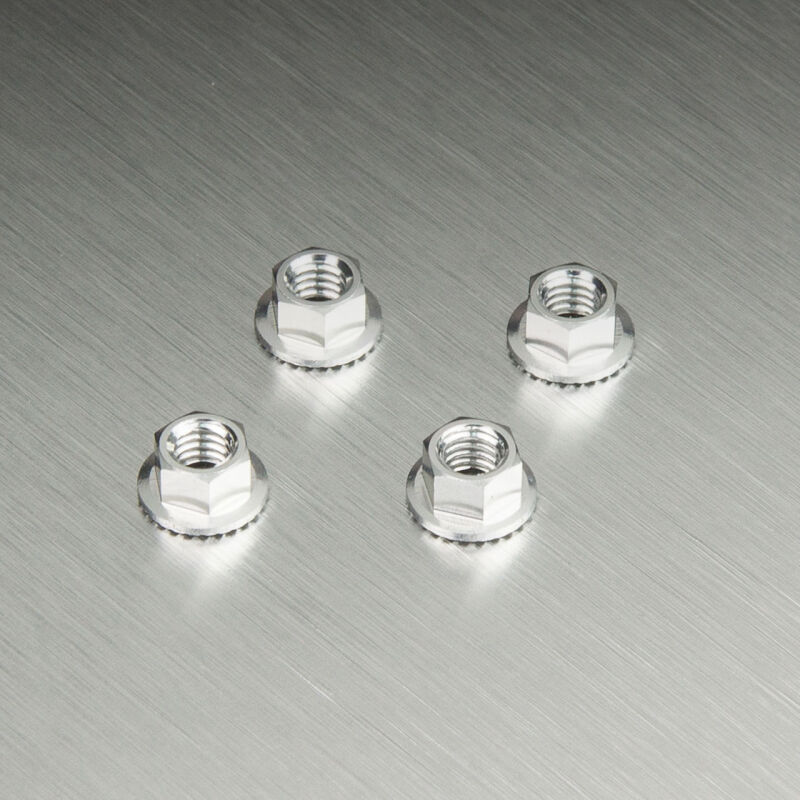 Max Speed Technology - Alum. wheel nut (silver) (4) (MST820001S)