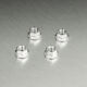 Max Speed Technology - Alum. wheel nut (silver) (4) (MST820001S)