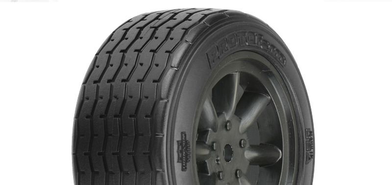 Pro-Line - VTA Reifen vorn (26mm) auf Felge schwarz verklebt (PRO10140-18)