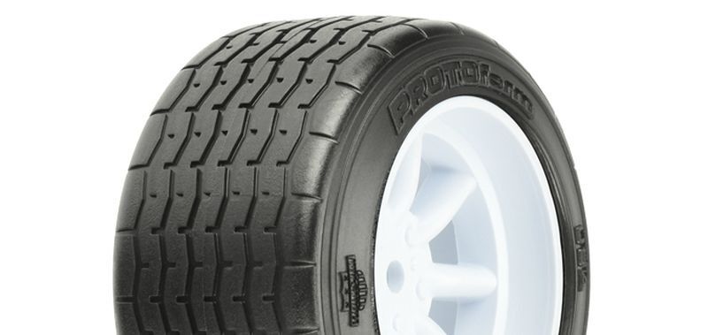 Pro-Line - VTA Reifen hinten (31mm) auf Felge weiß verklebt (PRO10139-17)