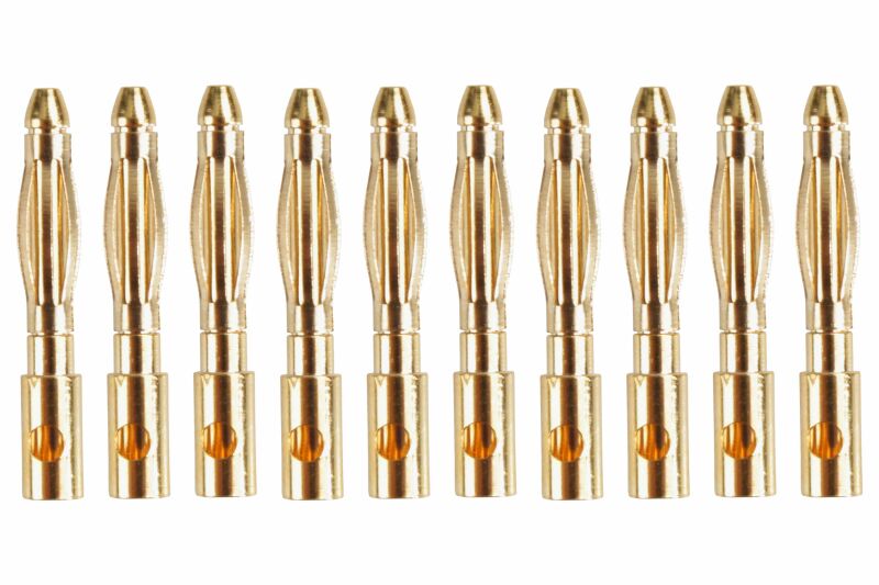 Voltmaster - 2.0mm gold contact plug (10 pieces)