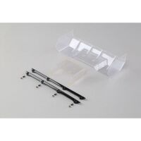 TLR - Polycarbonate Wing, Pre Cut,Clear: 8/E/T 4.0...