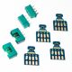 Servosteckverbinder 8-polig, Stecker & Buchse mit Platine (2 Paar)