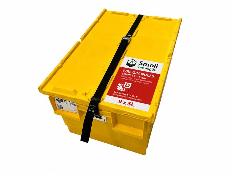 Sicherheitsbox V3 Lithium Akkus 600 x 400 x 310mm mit 45l Extover® coarse