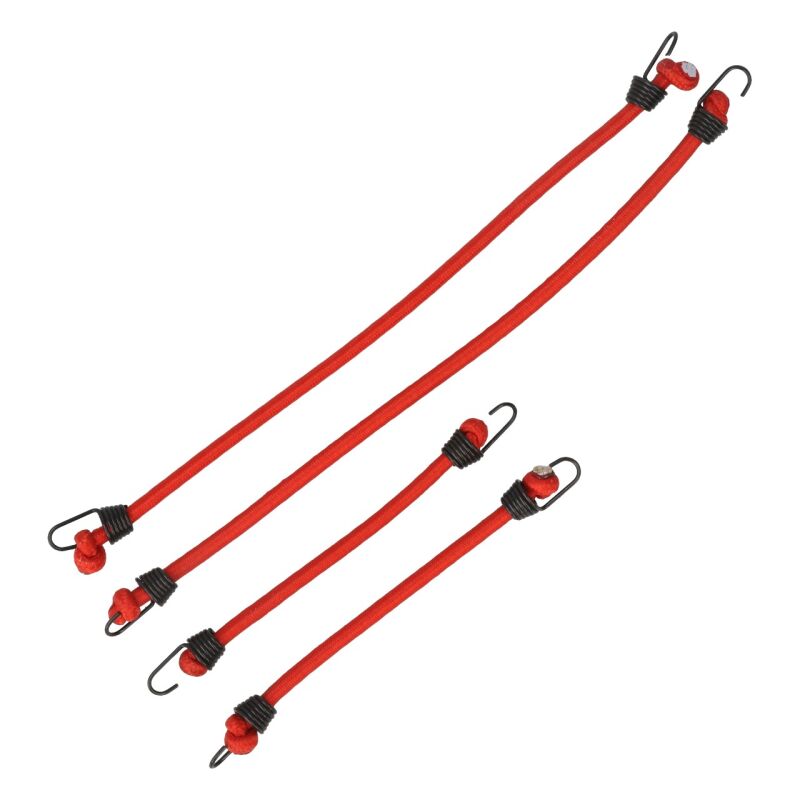 Robitronic - Spanngurte mit Haken Rot elastisch (2 Paar) (R21003R)