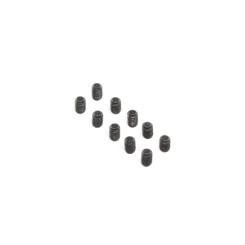 Horizon Hobby - Set Screws, Stl, BO, Flat Point, M4 x 6mm (10) (LOS255021)