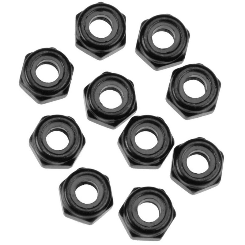 Horizon Hobby - AXA1053 Nylon Locking Hex Nut M3 Black (10) (AXIC1053)