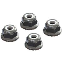 Horizon Hobby - AR708008 Flanged Nyloc Locknut 4mm Silver...