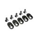 Horizon Hobby - EngineMntInsert&Screws, BLK, 22T(5): 5ive-T 2.0 (LOS252107)