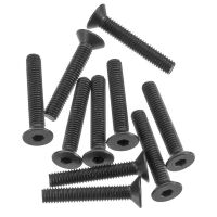Horizon Hobby - AXA148 Hex Socket Flat Head M3x18mm Black...