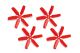 Graupner - Propeller 4046 6-Blatt rot CW VE 4 rot (2959.4X4.6R)