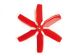 Graupner - Propeller 4046 6-Blatt rot CCW VE 4 rot (2959.4X4.6L)