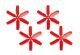 Graupner - Propeller 4046 6-Blatt rot CCW VE 4 rot (2959.4X4.6L)