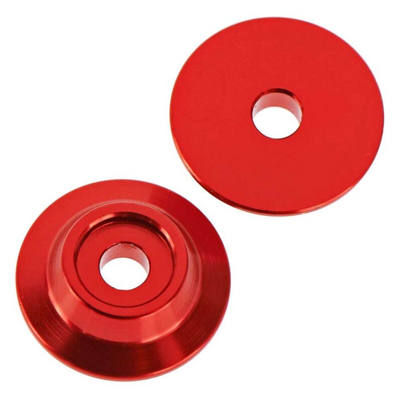 Horizon Hobby - AR320215 Wing Button Aluminum Red (2) (ARAC9690)