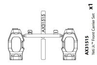 Horizon Hobby - AX31515 Front Carrier Set (AXIC1515)