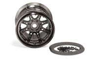 Horizon Hobby - AX8046 Oversize Beadlock 8-Spk Blk Chrm (2) (AXIC8046)