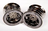 Horizon Hobby - AX8046 Oversize Beadlock 8-Spk Blk Chrm (2) (AXIC8046)