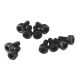 Horizon Hobby - AXA083 Cap Head M3x6mm Black Oxide (10) (AXIC0830)