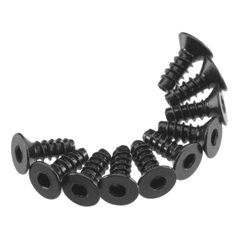 Horizon Hobby - AXA464 Hex Socket Tap Flat Head M3x8mm Black (10) (AXIC0127)