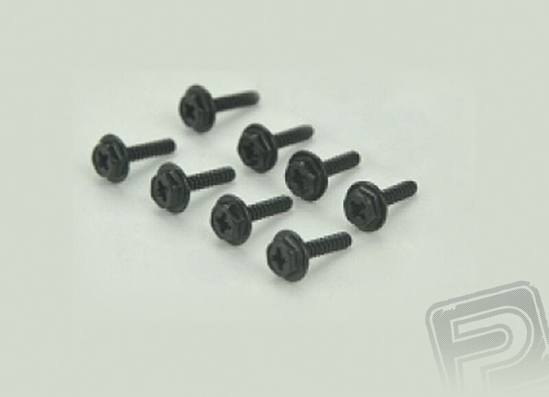 Graupner - Radschrauben 2,6x12mm VE8 (90815.16071)