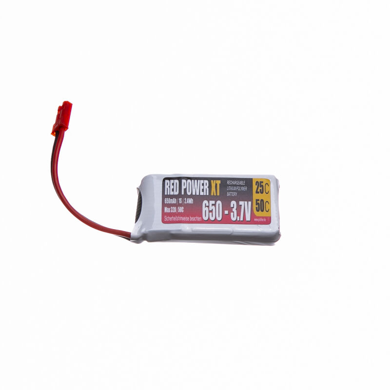 Red Power - LiPo Akku 650mAh 1S 3,7V breit