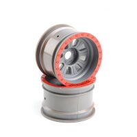 Horizon Hobby - Wheel, Silver (2): Super Rock Rey (LOS45027)