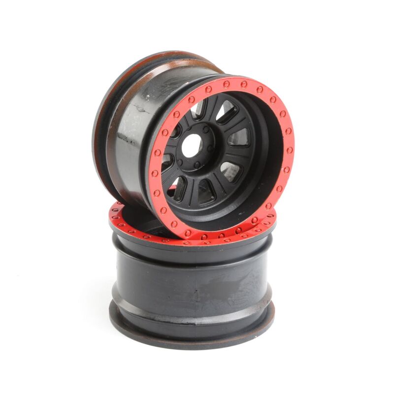 Horizon Hobby - Wheel, Black (2): Super Rock Rey (LOS45028)