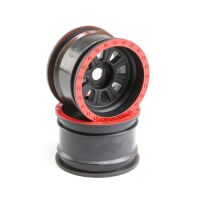 Horizon Hobby - Wheel, Black (2): Super Rock Rey (LOS45028)