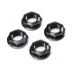 Horizon Hobby - 17mm Flanged Wheel Nut, Black (4): Super Rock Rey (LOS252112)