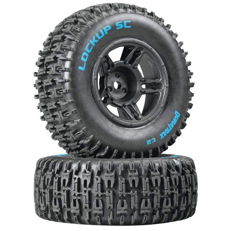 Horizon Hobby - Lockup SC Tire C2 Mounted Black Front Slash(2) (DTXC3670)