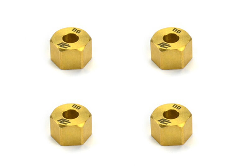 Carisma RC - SCA-1E Brass Weight Wheel Hex Set (4 Stück)