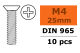 G-Force RC - Senkkopfschraube - Philips - M4X25 - galvanisierter Stahl - 10 St (GF-0171-015)
