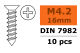 G-Force RC - Senkkopf-Blechschraube - 4,2X16mm - galvanisierter Stahl - 10 St (GF-0176-013)
