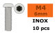 G-Force RC - Linsenkopfschraube - Innensechskant - M4X6 - Inox - 10 St (GF-0203-008)