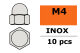 G-Force RC - Hutmutter - M4 - Inox (10 Stück)