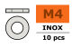 G-Force RC - Unterlegscheibe - M4 - Inox (10 Stück)