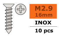 G-Force RC - Senkkopf-Blechschraube - 2,9X16mm - Inox -...
