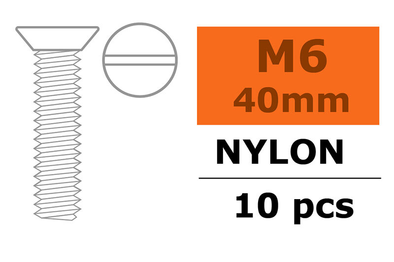 G-Force RC - Senkkopfschraube - M6X40 - Nylon - 5 St (GF-0311-015)