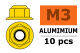G-Force RC - Aluminium Sechskantmutter Selbstsichernd - M3 - mit Bund - Gold - 10 St (GF-0401-030)
