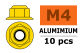 G-Force RC - Aluminium Sechskantmutter Selbstsichernd - M4 - mit Bund - Gold - 10 St (GF-0401-040)