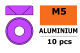 G-Force RC - Aluminium Unterlegscheibe - für M5 Senkkopfschrauben - AD=12mm - Violet - 10 St (GF-0405-052)