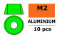 G-Force RC - Aluminium Unterlegscheibe - für M2 Zylinderkopfschrauben - AD=6mm - Grün - 10 St (GF-0406-011)