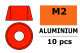 G-Force RC - Aluminium Unterlegscheibe - für M2 Zylinderkopfschrauben - AD=6mm - Rot - 10 St (GF-0406-015)