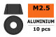 G-Force RC - Aluminium Unterlegscheibe - für M2.5 Zylinderkopfschrauben - AD=7mm - Gun Metal - 10 St (GF-0406-023)