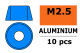 G-Force RC - Aluminium Unterlegscheibe - für M2.5 Zylinderkopfschrauben - AD=7mm - Blau - 10 St (GF-0406-024)