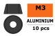 G-Force RC - Aluminium Unterlegscheibe - für M3 Zylinderkopfschrauben - AD=8mm - Gun Metal - 10 St (GF-0406-033)