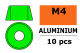 G-Force RC - Aluminium Unterlegscheibe - für M4 Zylinderkopfschrauben - AD=10mm - Grün - 10 St (GF-0406-041)