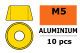 G-Force RC - Aluminium Unterlegscheibe - für M5 Zylinderkopfschrauben - AD=12mm - Gold - 10 St (GF-0406-050)
